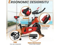 Spin Bike Met Verstelbare Zitting En Stuur, Hometrainer Met Verstelbare Weerstand En Lcd Display-Vente-unique