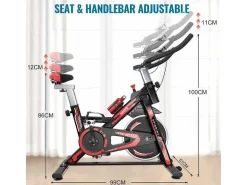 Spin Bike Stationaire Indoor Cycling Bike Met Riemaandrijving 8Kg Vliegwiel-Vente-unique Clearance
