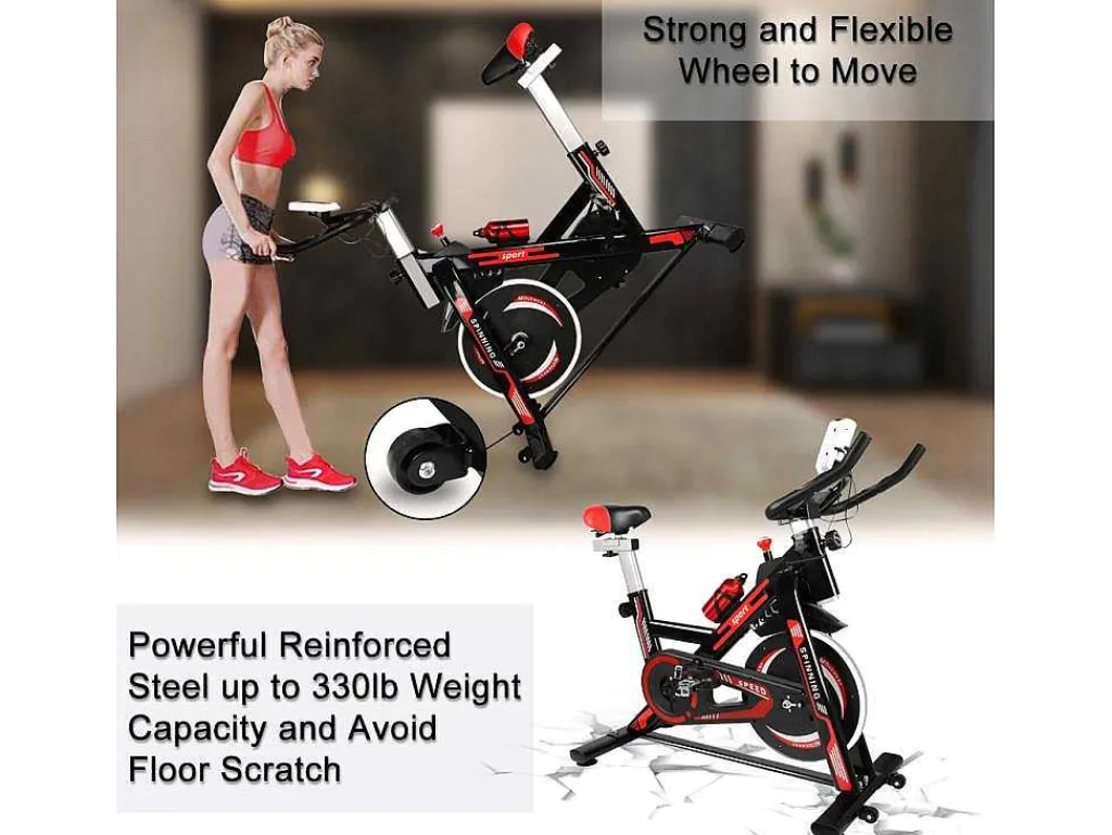 Spin Bike Stationaire Indoor Cycling Bike Met Riemaandrijving 10Kg Vliegwiel-Vente-unique New