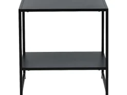 Staal Bijzettafel Met Plank 51X51 Cm Zwart.-Venture Home Best