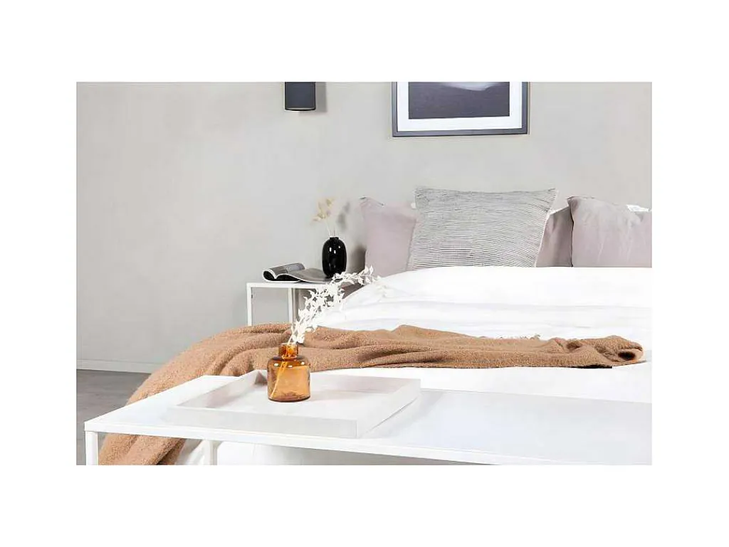 Staal Bijzettafel 38X37 Cm Wit.-Venture Home Online