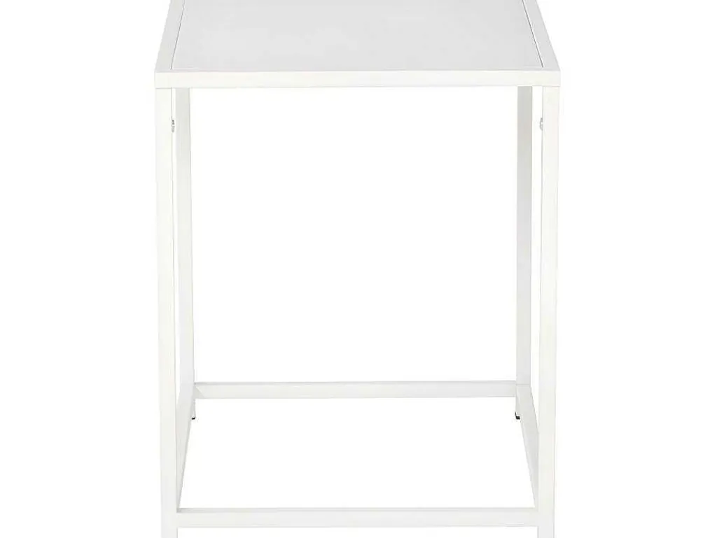 Staal Bijzettafel 38X37 Cm Wit.-Venture Home Online