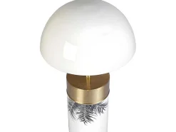 Staande Lamp Champignon Art-Decostijl Agaric - Ijzer - H54Cm - Wit, Goudkleurig En Zwart-OZAIA Online