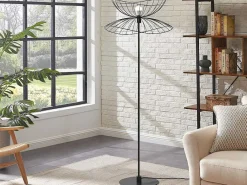 Staande Lamp Met Rechte Kabelbuis - Metaal - H 160 Cm - Zwart - Mania-OZAIA Clearance