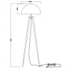 Staande Lamp Op Driepoot Van Metaal - H165 Cm - Zwart En Goudkleurig - Batley-OZAIA New