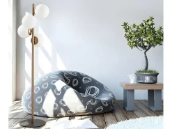 Staande Lamp Van Metaal En Glas 4 Bollen Faze - H130 Cm - Goud En Wit-OZAIA Hot
