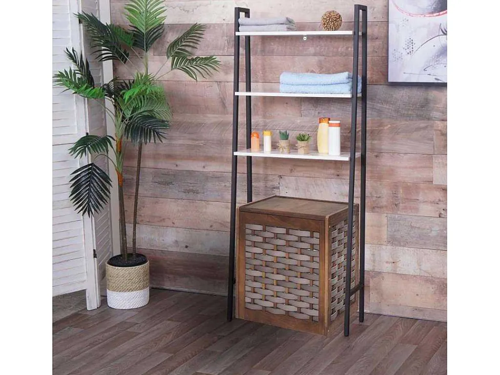 Staande Plank Mcw-K82, Marmer Look Wit-Vente-unique Hot