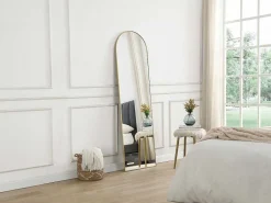 Staande Spiegel Met Boog Van Metaal - L50 X H170 Cm - Goudkleurig - Mailen-OZAIA Clearance