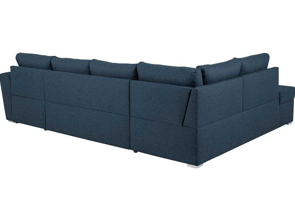 Stan Slaapbank, Hoek Links Met Chaise Longue Rechts, In Blauw.-Vente-unique Discount