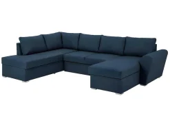 Stan Slaapbank, Hoek Links Met Chaise Longue Rechts, In Blauw.-Vente-unique Discount