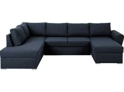 Stan Slaapbank, Hoek Links Met Chaise Longue Rechts, In Blauw.-Vente-unique Discount