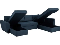 Stan Slaapbank, Hoek Rechts Met Chaise Longue Links, In Blauw.-Vente-unique Discount