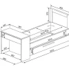 Stapelbed 2 X 90 X 200 Cm - Met Bureau - Kleur: Naturel En Antraciet - Vouani-Vente-unique Clearance