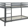 Stapelbed Anicet Ii - 2 X 90X 190 Cm - Massief Grenen - Grijs + Matras-Vente-unique Best