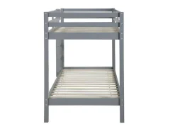 Stapelbed Anicet Ii - 2 X 90X 190 Cm - Massief Grenen - Grijs + Matras-Vente-unique Best