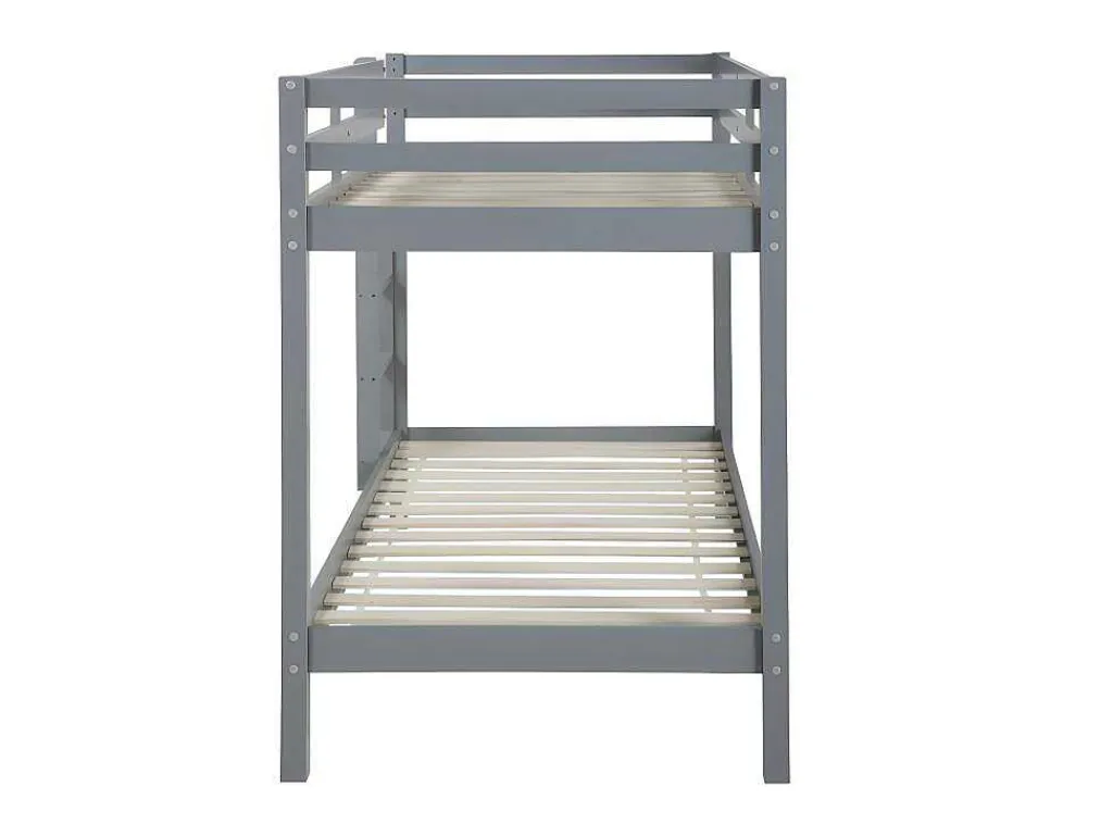 Stapelbed Anicet Ii - 2 X 90X 190 Cm - Massief Grenen - Grijs-Vente-unique Clearance