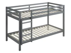 Stapelbed Anicet Ii - 2 X 90X 190 Cm - Massief Grenen - Grijs-Vente-unique Clearance