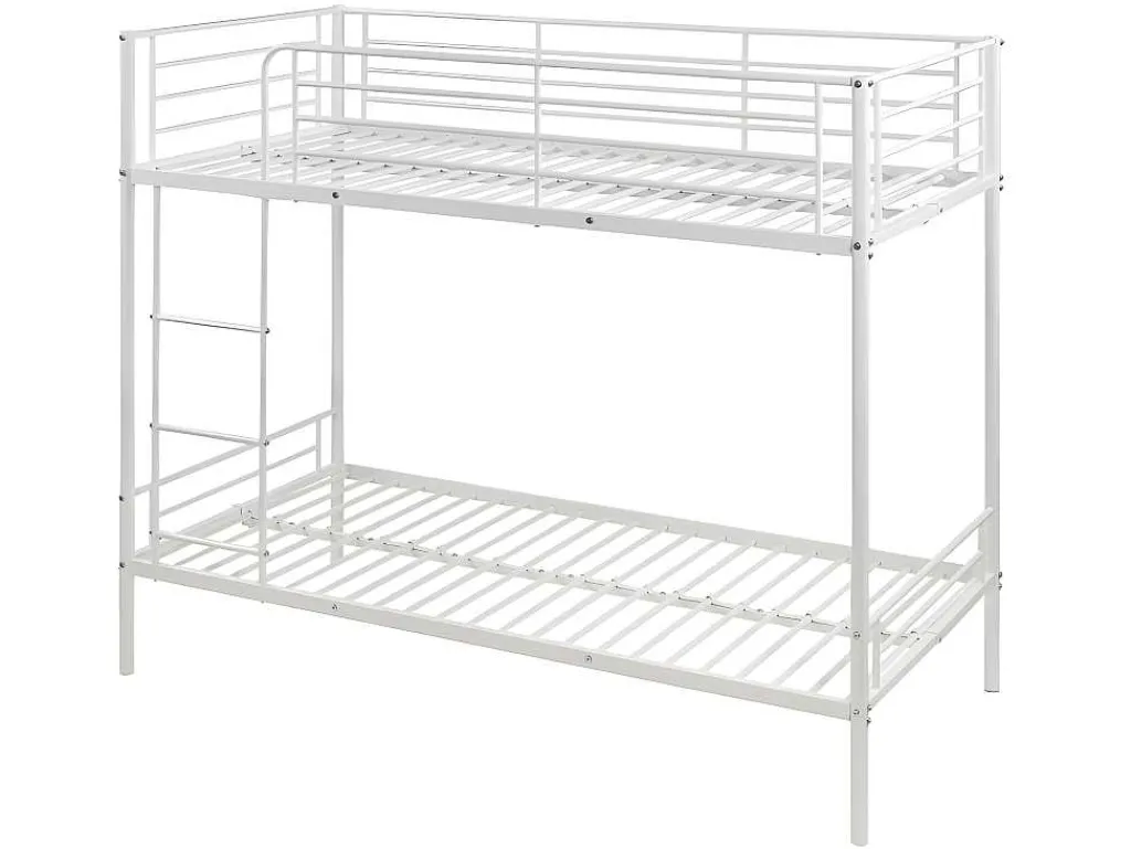 Stapelbed Duotis Ii - 2 X 90 X 190 Cm - Wit + Matras-Vente-unique Outlet