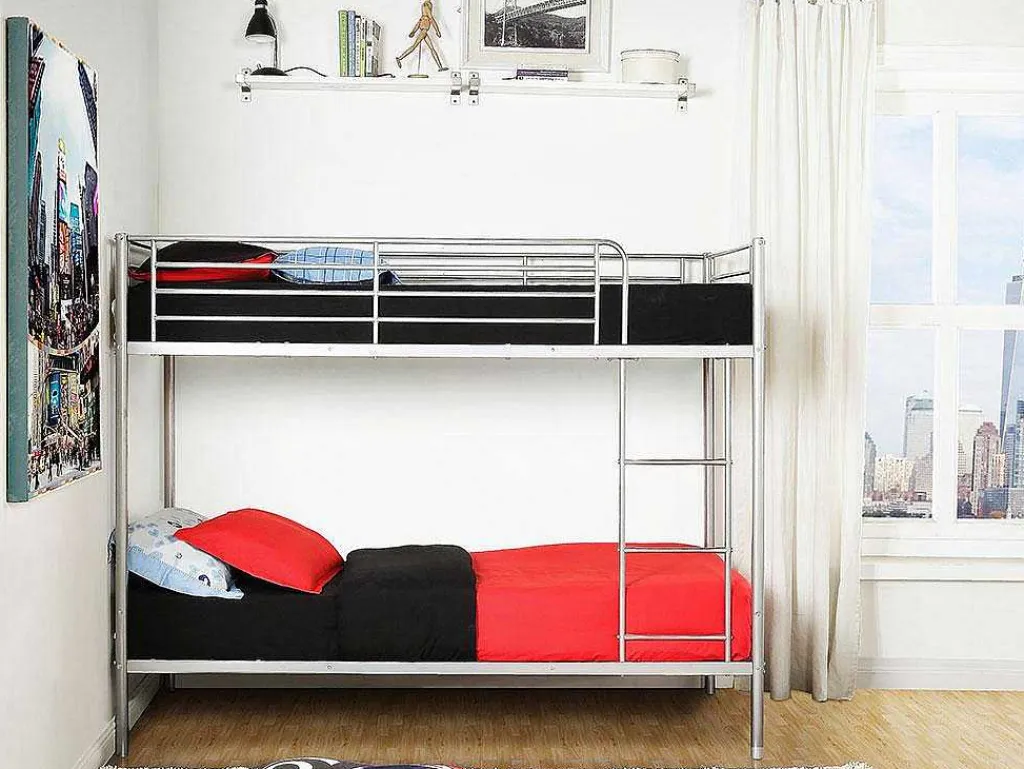 Stapelbed Duotis Ii - 2 X 90 X 190 Cm - Zilver-Vente-unique Hot