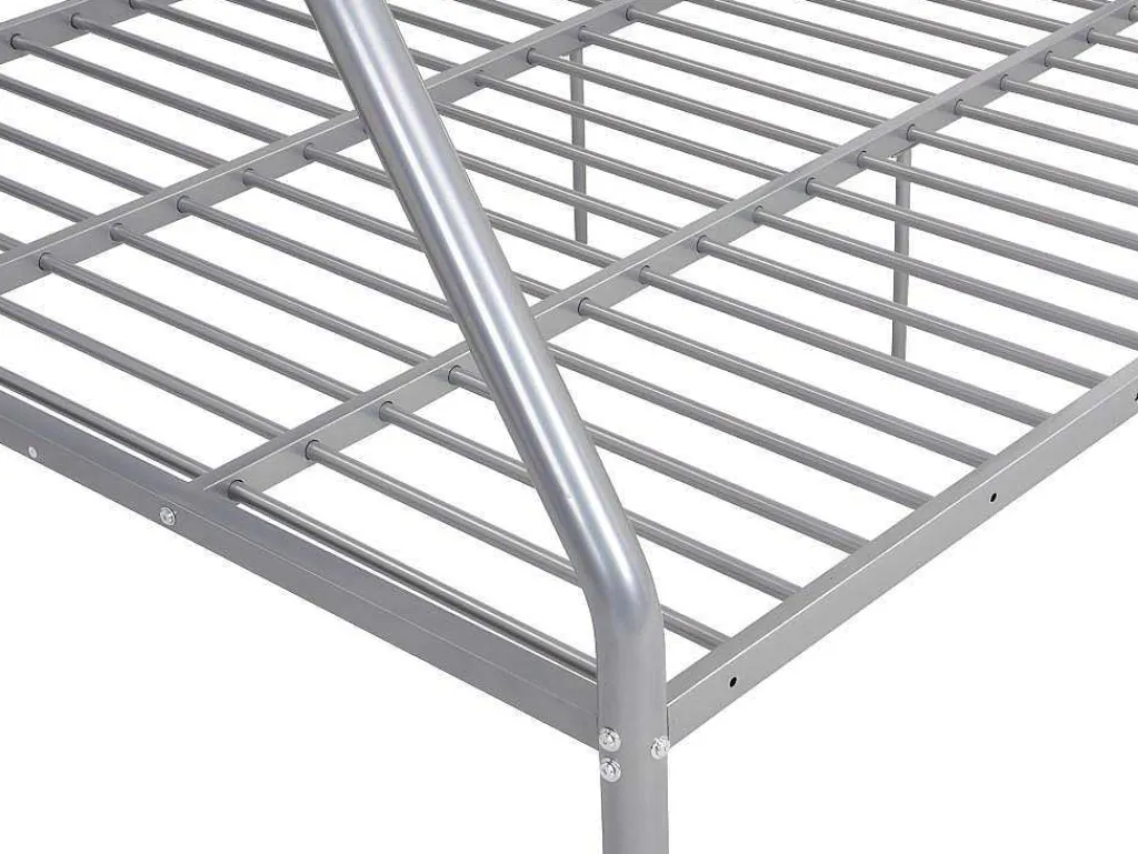 Stapelbed Elevatio Iii - 90/140 X 190 Cm - Metaal - Zilver-Vente-unique Clearance