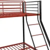 Stapelbed Elevatio Iv - 90 En 140 X 190 Cm - Staal - Zwart En Rood + Matras-Vente-unique Hot
