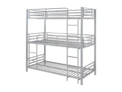 Stapelbed Elouan - 3 X 90 X 190 Cm - Grijs-Vente-unique Sale