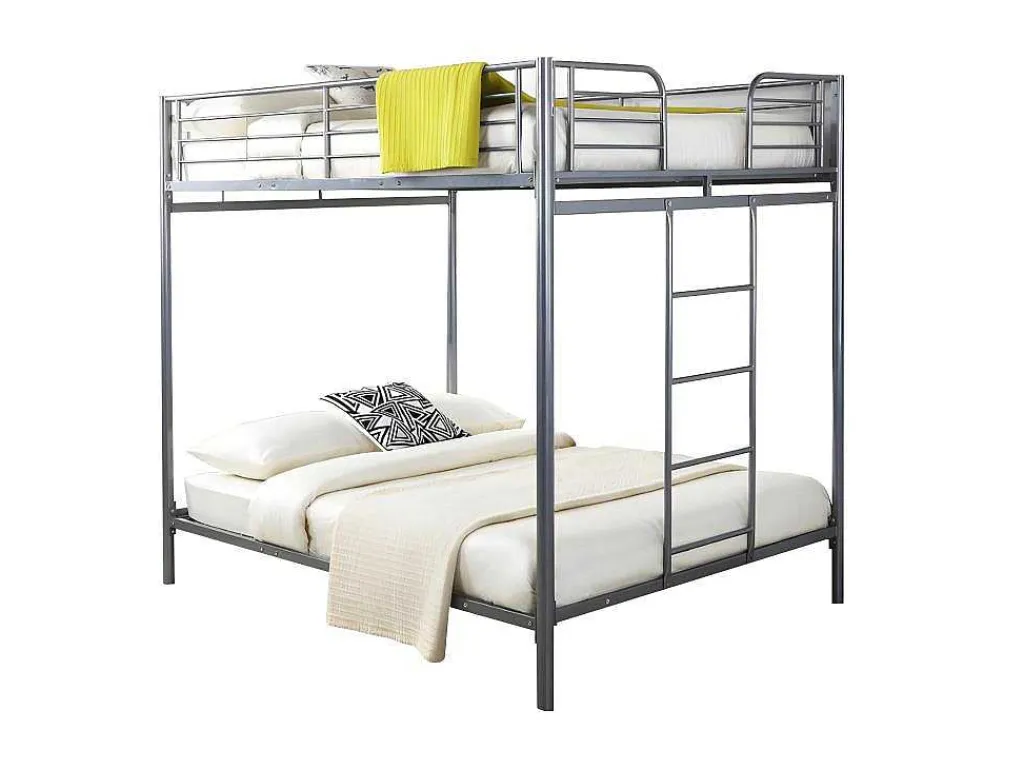 Stapelbed Gemini Ii - 2X140X190Cm - Zilver-Vente-unique Sale