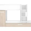 Stapelbed Met Onderschuifbed Anthony Met Opbergruimte 3X90X190Cm - Kleuren: Wit En Eik + Matras-Vente-unique Outlet