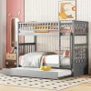 Stapelbedden 2 X 90 X 200 Cm + Onderschuifbed 90 X 190 Cm - Mdf Hout - Grijs - Anthony-Vente-unique Best