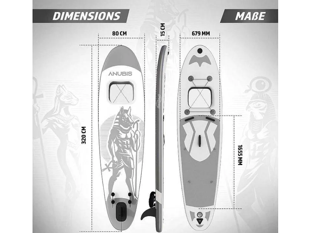 Sup Board Anubis 320 Cm - Zilver - Incl. Accessoires-Vente-unique Best