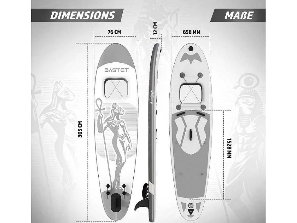 Sup Board Anubis 305 Cm - Zilver - Incl. Accessoires-Vente-unique Discount