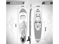 Sup Board Anubis 366 Cm - Zilver - Incl. Accessoires-Vente-unique Clearance