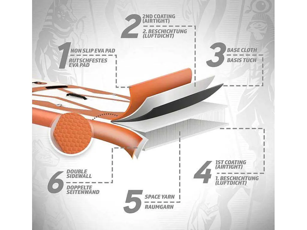 Sup Board Bastet 320 Cm - Rose Goud - Incl. Accessoires-Vente-unique New