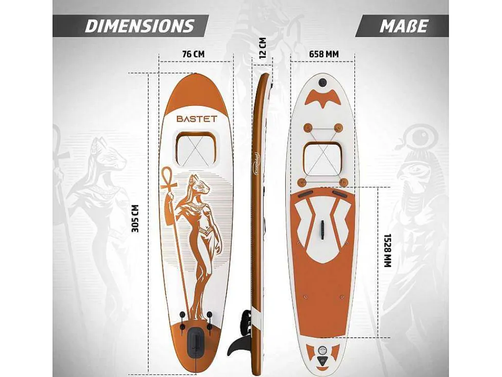 Sup Board Bastet 305 Cm - Rose Goud - Incl. Accessoires-Vente-unique New