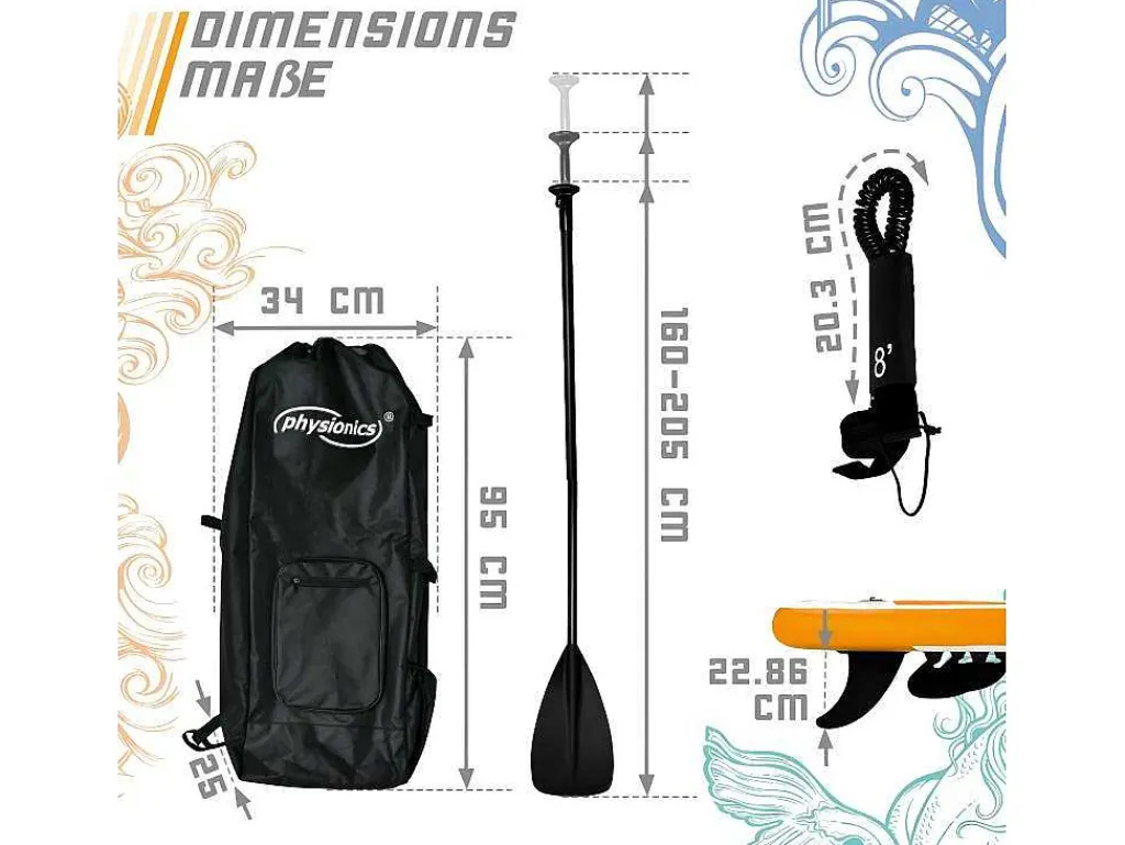 Sup Board Kraken 366 Cm - Oranje - Incl. Accessoires-Vente-unique Discount