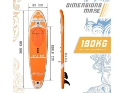 Sup Board Kraken 366 Cm - Oranje - Incl. Accessoires-Vente-unique Discount