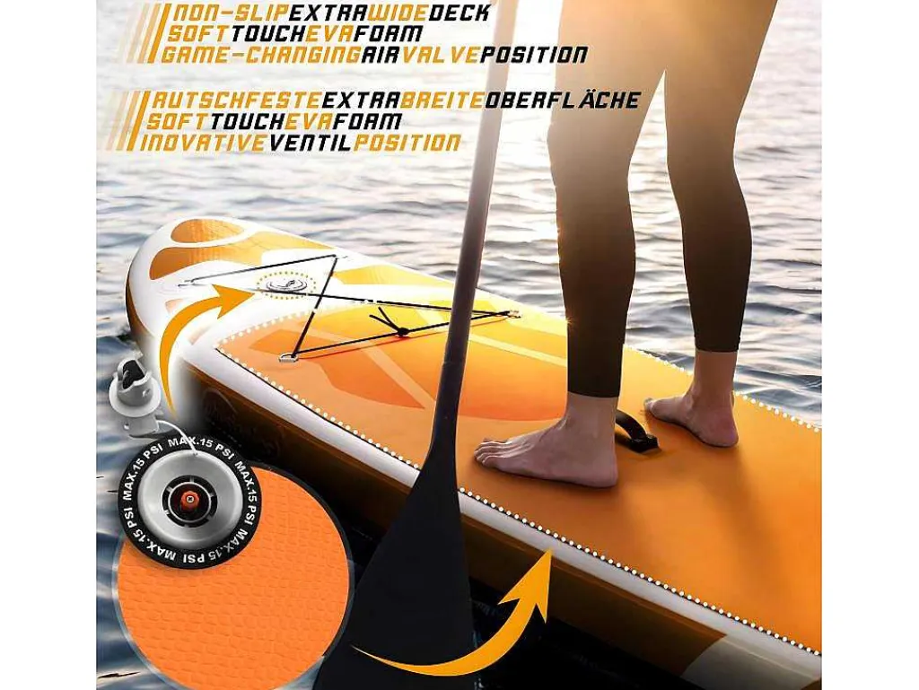 Sup Board Kraken 366 Cm - Oranje - Incl. Accessoires-Vente-unique Discount