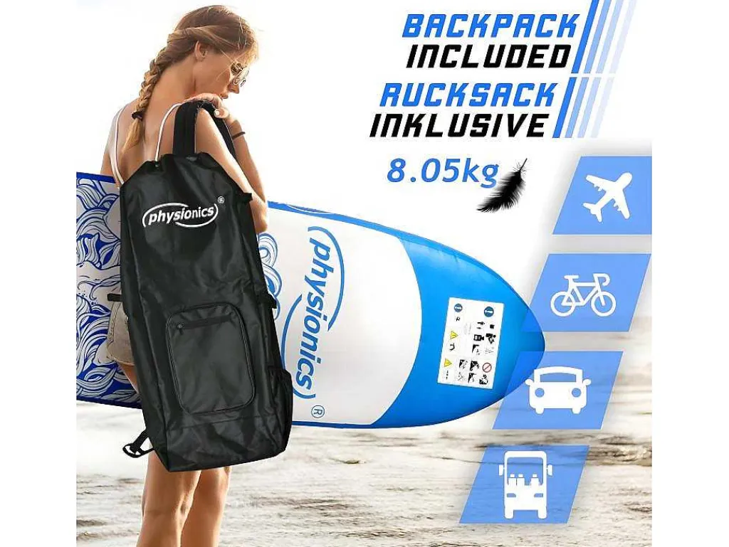 Sup Board Poseidon 320 Cm - Blauw - Incl. Accessoires-Vente-unique Online