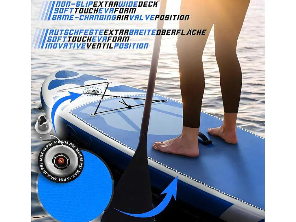 Sup Board Poseidon 320 Cm - Blauw - Incl. Accessoires-Vente-unique Online