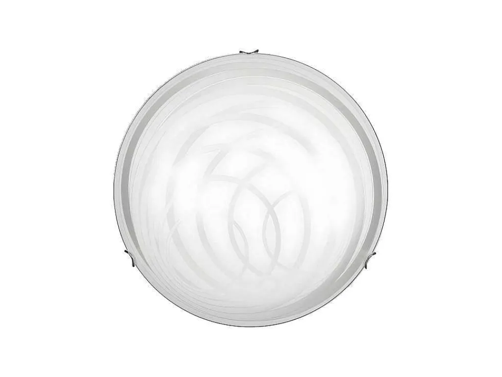 Sydney Plafondlamp, Chroom, Wit, 50X50X11 Cm,-EPIKASA Outlet