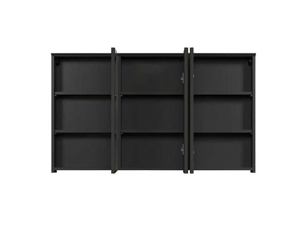 Synnax Spiegelkast 3 Spiegel Deuren Grijs.-Vente-unique Discount