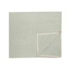 Tafelkleed + 4 Katoenen Servetten - Beige Rand - Groen - 140 X 240 Cm - Loania-OZAIA New