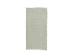 Tafelkleed + 4 Katoenen Servetten - Beige Rand - Groen - 140 X 240 Cm - Loania-OZAIA New