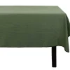 Tafellaken Van Katoen En Linnen Met Zwarte Rand - 170 X 250 Cm - Kaki - Borina-OZAIA