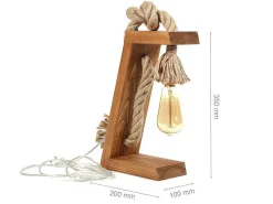 Tafellamp Van Grenen Karatas - Handgemaakt - H35 Cm-OZAIA Online