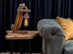 Tafellamp Van Grenen Karatas - Handgemaakt - H35 Cm-OZAIA Online