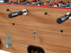 Tafelvoetbal Met Muntautomaat Henry Van Mdf - L153 X B77,6 X H96 Cm - Eikenkleur-Vente-unique Online