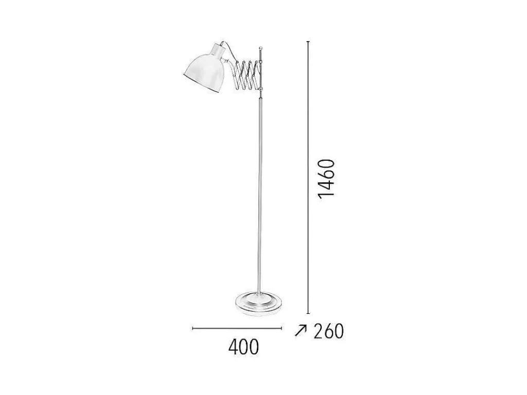 Talaro Vloerlamp, Wit, 40X26X146 Cm,-EPIKASA Best