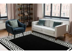 Tapijt Bcf Morad Grek Grieks - Zwart 140X200 Cm-RugsX New