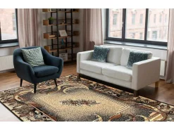 Tapijt Bcf Morad Lisc Bladeren Agawa Klassiek - Beige 140X200 Cm-RugsX Online